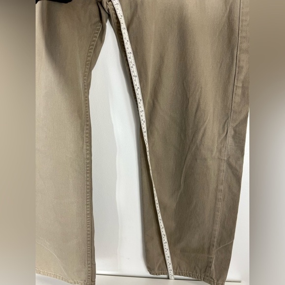 LEVI 505 Jeans Men's Size 42x32 Tan Relaxed Fit Straight Leg Mid Rise Denim - Picture 5 of 10